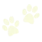 Cream dog paw print